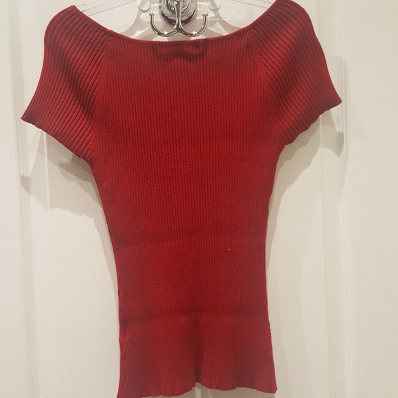 PHILOSOPHY red rib knitted sweater - Picture 2 of 5